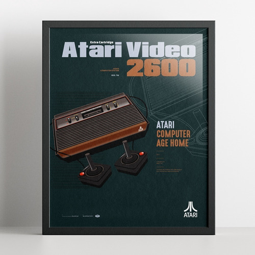 Cuadro 40x50 Juego / Juguete / Atari / C/vidrio Póster