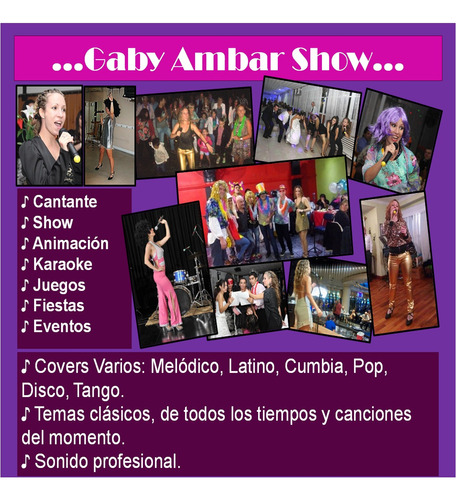 Cantante - Show - Animación.