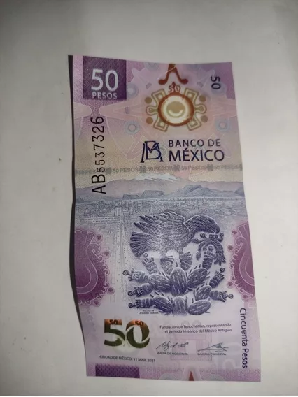 Nuevo Billete $50 Pesos Conmemorativo Ajolote Serie Ab