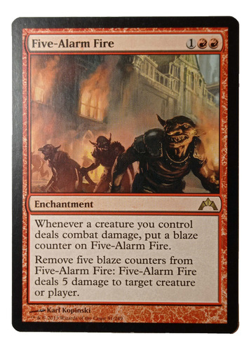 Carta Magic Five-alarm Fire [gatecrash] Mtg Enchantment