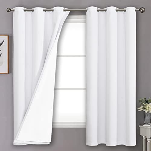 Cortinas Blancas 100 Opacas Para Dormitorio Doble Capa Luz C