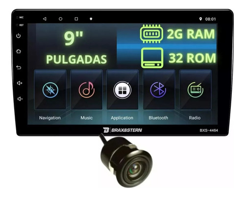 Radio Carro Android Pantalla 9 Hd 32gb X 2gb + Camara Gps