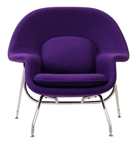 Sillon Womb Chair + Ottoman Saarinen Lounge Purpura