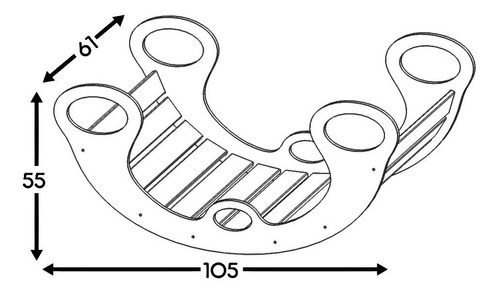 Balancin Xl  Waldorf Rainbow Rocker 2 Niños Nanu Pikler Msi