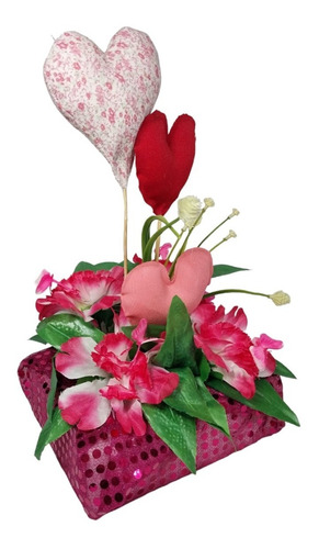 Regalo Para San Valentín Arreglo De Corazones Y Flores 34 Cm