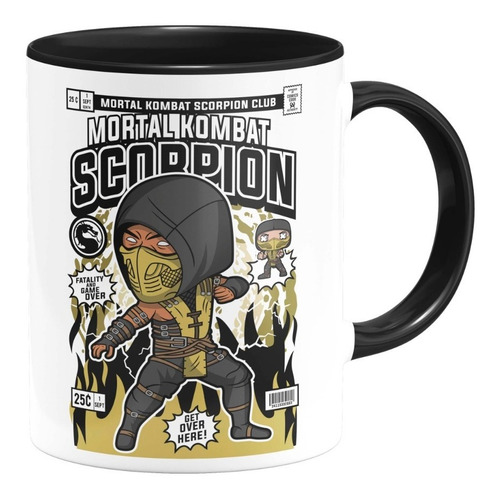 Taza Interior De Color Scorpion Mortal Kombat Videojuegos