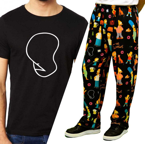 Conjunto Pijama Simpsons Remera Pantalón Calidad Premium 5