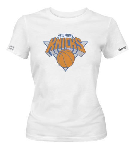 Camiseta New York Knicks Logo Basquet Dama Mujer Idk