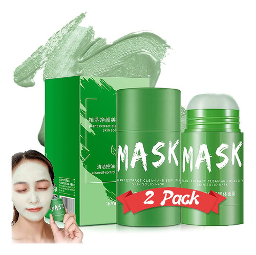 Mascara Facial De Arcilla Purificadora De Te Verde, Control