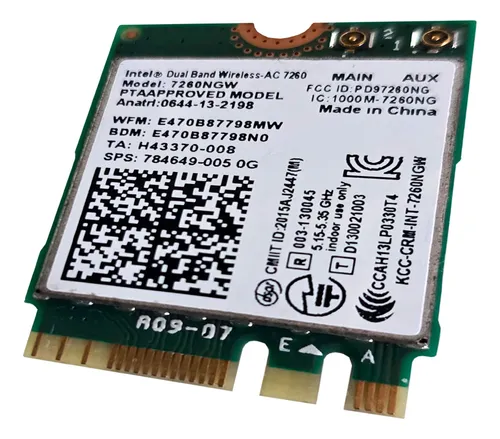 Placa Wifi Intel Wireless 7260 2.4 Ghz7260ngw