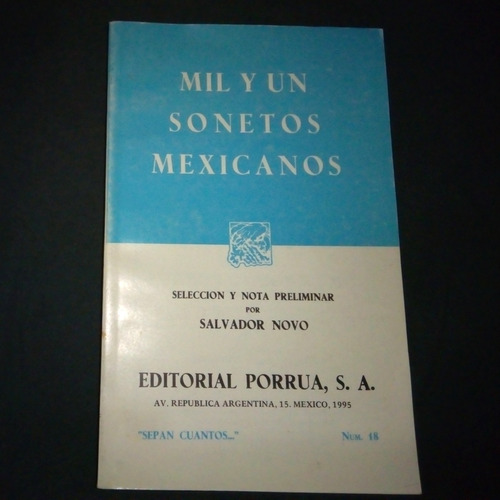 Libro Mil Y Un Sonetos Mexicanos