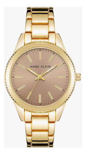 Reloj Mujer Anne Klein Ak/3626tngb Dorado Bronceado Original