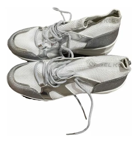 Mk silver sneakers hotsell