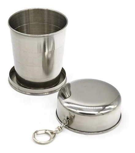 Imagen 4 de 5 de Vaso Plegable Telescopico Grande 240 Ml Camping Colegio