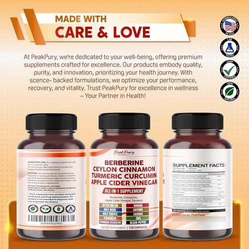 Berberine Capsulas + Canela Ceylon Complex 150 Capsulas