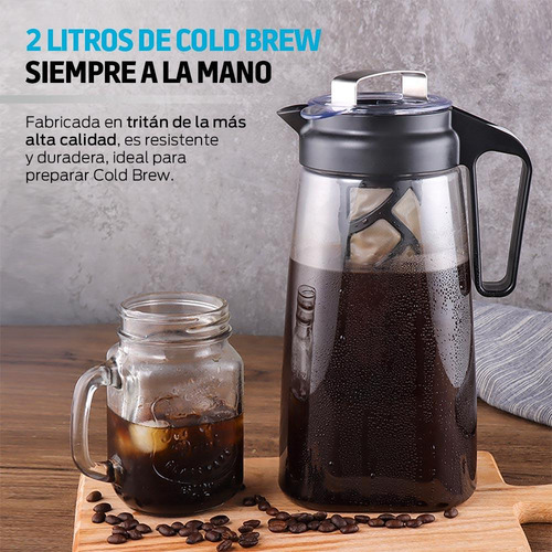 - Cafetera Jarra Cold Brew 2 Litros Cafe Frio Y Te Redlemon