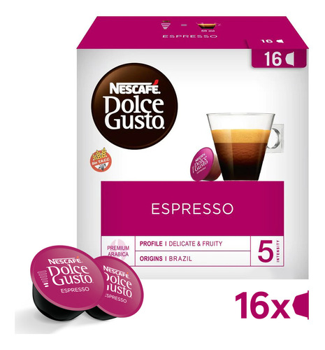 Cápsulas Nescafé Dolce Gusto Espresso por 16 Unidades