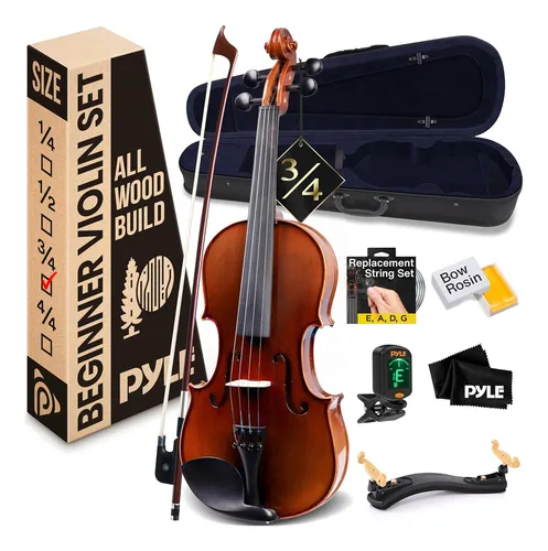 comprar Pyle 3\u002F4 Size Kit De Iniciación Al Violín Para Principian...