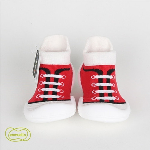 Calzado Para Bebés - Zapamedias Canvas Rojo