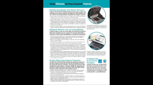 Multifuncional Laser Color Ricoh Spc232sf (sem Revisar)