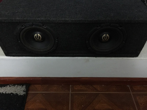 Parlante Woofer Por Dos De Ocho Pulgadas Con Caja Tapizada