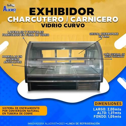 Charcutero Carnicero Exhibidor De 2.00mts