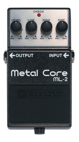 Pedal De Distorsion Para Guitarra Boss Metal Core Ml2 Color Gris oscuro