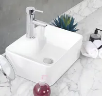 Comprar Cuba Para Banheiro Pia De Apoio Louça Smart Depot 40x30x13 Cm Acabamento Cerâmica Louça e Porcelana Cor Branco