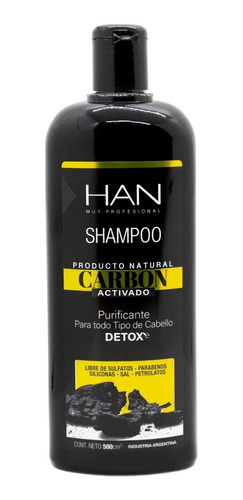 Han Carbon Activado Shampoo Detox Purificante 500ml Local