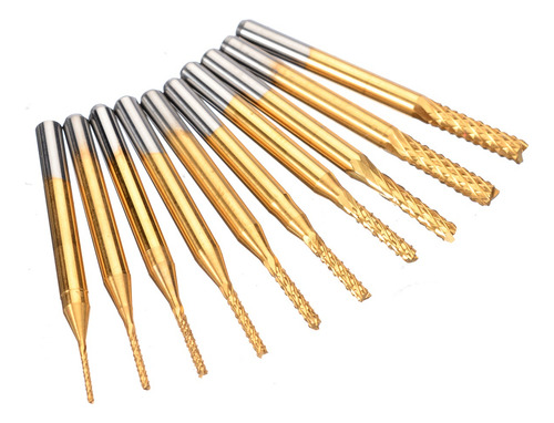 Fresa 0,8mm A 3,175mm / 1/8 - Pcb/cnc/router 10 Peças