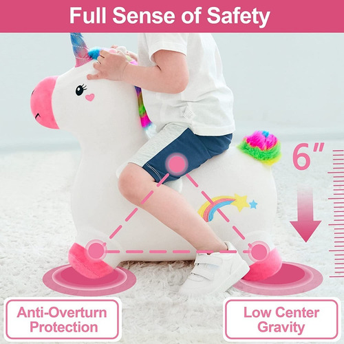 Imagen 4 de 6 de Unicornio Pony Saltarin, Cubierta De Plush Bestoys