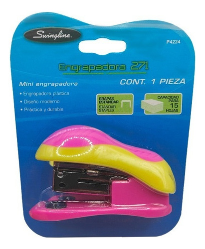 Mini Engrapadora Acco 271 Plástica P/12 Hojas P4224 /vc