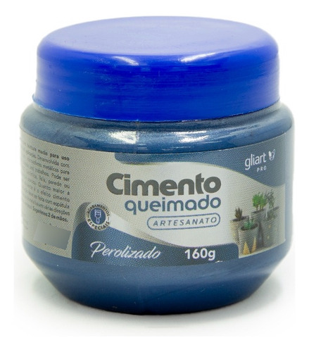 Massa Pronta Efeito Cimento Queimado - Gliart 160gr Cor Blue Jeans
