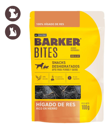 Barker Bites Bazo De Res 100 Gr X 3uni