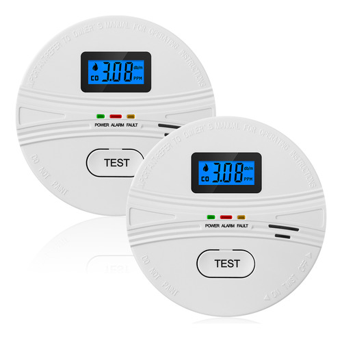 Alarma De Gas Con Pantalla De Advertencia Carbon Home. Lcd K