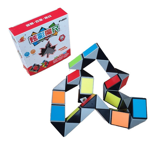 Snake Rubik 36 Piezas Antiestrés Rompecabezas Colores Formas