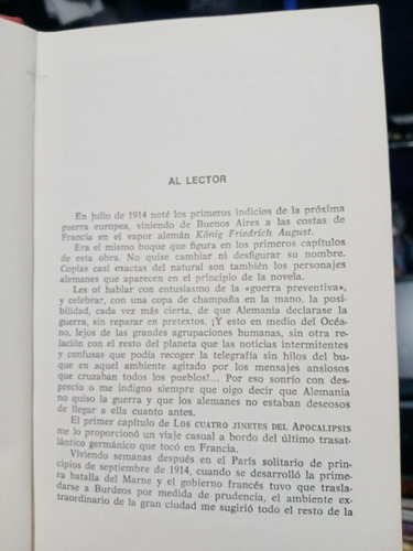 Los 4 Jinetes Del Apocalipsis - V. Blasco Ibáñez (Usado)