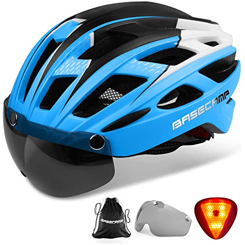 Casco De Bicicleta, Casco De Basecamp Con Gafas Magnéticas D