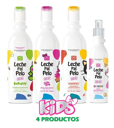 Imagen 1 de 5 de Kit Leche Pal Pelo Kids Niña - mL a $74