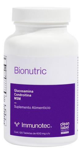 Immunotec Bionutric | Glucosamina, Condroitina Y Msm Sabor Sin sabor