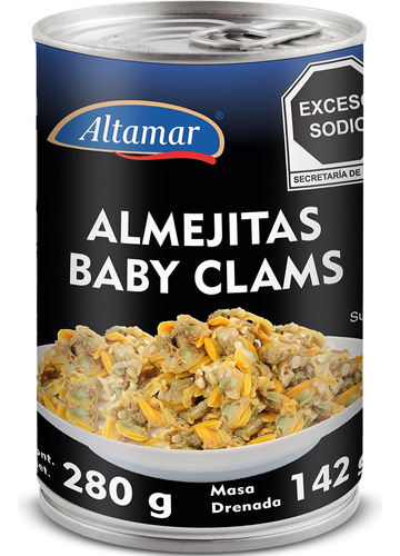 2 Pzs Altamar Almejitas Baby Clams 280gr