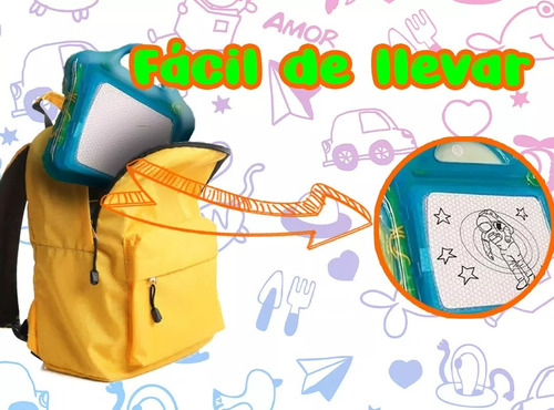 Imagen 5 de 10 de Juguete Pizarra Infantil Magica Magnetica Lapiz Rectangular