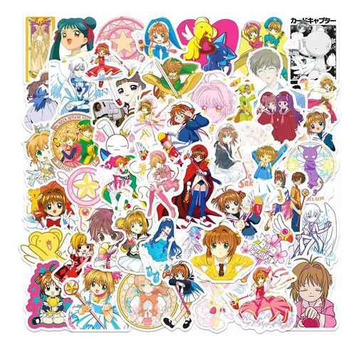 Pack De 20 Stickers De Vinilo Sueltos Sakura Card Captor