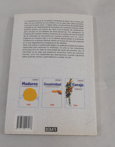 Intimidad La Confianza En Uno Mismo Y En El Otro - Osho (Usado)