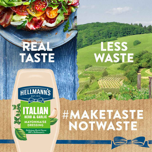 Hellmann's Italian Herb &garlic Mayonesa 340 Ml (importada)