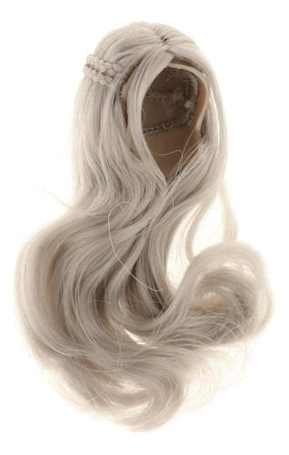 Pelo De Muñeca De Mujer A Escala 1/6, Peluca De Pelo, Plata