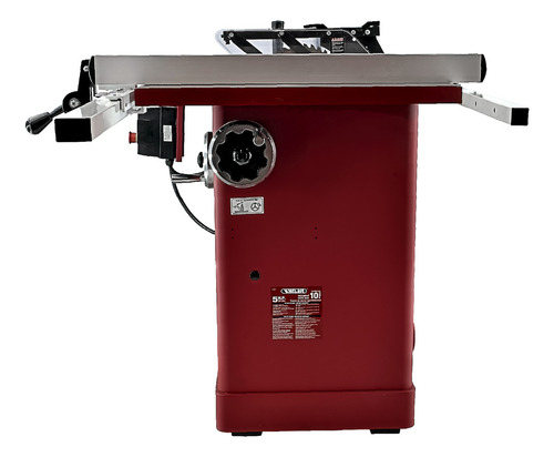 Sierra De Mesa Tipo Industrial De 10 Pulgadas Con Motor Trifásico De 5 Hp 320 V. 60 Hz Para Uso Profesional Con Mesa De Trabajo De Hierro Con Extensiones De 44 X 27 Pulgadas Kn Rxw-10q Knova