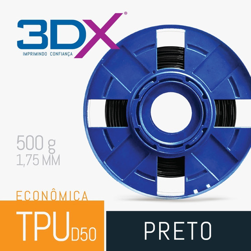 Imagem 2 de 2 de Filamento Flex Tpu D60 1,75 Mm | 1kg Preto S2