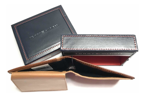 Cartera Tommy Hilfiger Hombre Piel Cafe Bifold Original M49