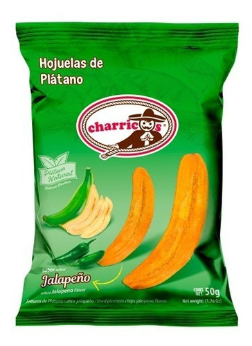 Caja De Hojuelas De Plátanos Con Chile Jalapeño 50 Grs